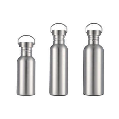 China Viable High Quality Single Wall Water Bottles and Zhejiang Outdoor Sports Stainless Steel Flasks for sale