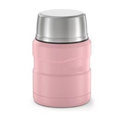 China Hot Sales 450ml Business Double Wall Stainless Steel Vacuum Insulated Thermos Food Storage Jar With Lid for sale