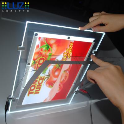 China Easy to Change Wholesale CSB-3 Picture Size Acrylic Custom Crystal Photo Frame LED Light Box Magnetic Acrylic Light Box for sale