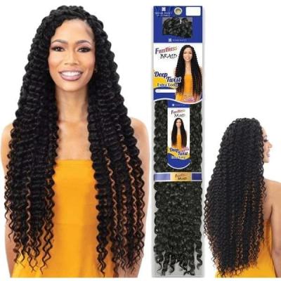 China Wholesale Gray Synthetic Hair Extension Kanekalons Braiding Hair Freetress Deep Wave Twist Crochet Hair Bulk Bundles for sale