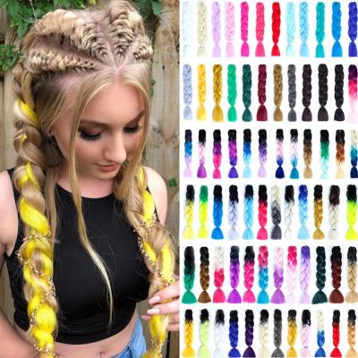 China Futura 100% Synthetic Hair Weaving Cheap 400g x Super High Quality Expression Synthetic Crochet 2 3 Tone Ombre Hair Free Sample 120 Colors Jumbo Braids for sale