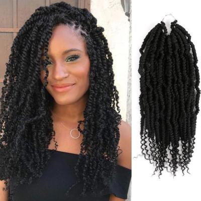 China Free Shipping Low Temperature Synthetic Fiber Hair Crochet Hair 14 Inch Mini Twist Hair Bomb Spring Twist Braiding Hair Passion Twist Hair for sale