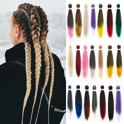 China Hot Selling Wholesale Synthetic Hair Factory Price Black Color Bundle Ombre Jumbo Spectra Pre Stretched Hair ez Braiding Braids for sale