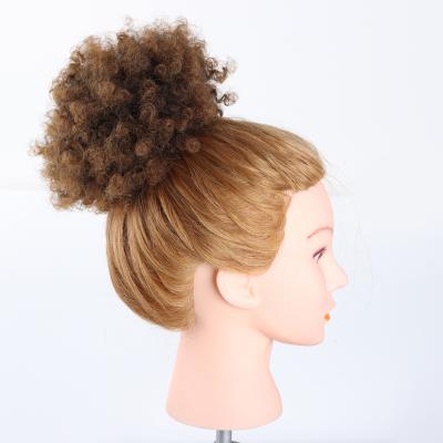 China Factory Hot Selling Afro Kinky Curly Texture Updo Volume Magic Claw Clip With Hairpiece Afro Curly Natural Bun Synthetic Hair Bun for sale