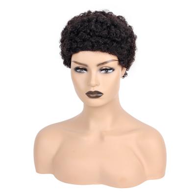 China Wholesale New Afro Kinky Curly Short Wig Machine Afro Curly Wig For Color Women Hair Wig for sale