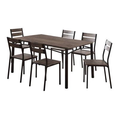 China Convertible 6 Person Dining Wooden Desk Set With 5 Chairs For Dining Room Home Furniture for sale