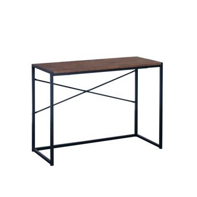 China Simple Design Hallway Iron Frame Console Table With MDF Wood Top for sale