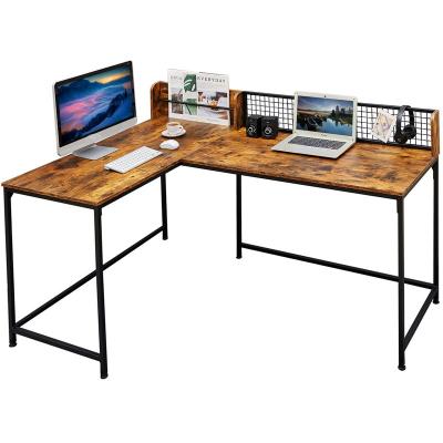 China Other L-shape Computer Table with Matal Mesh Office Working Writing Desk for sale