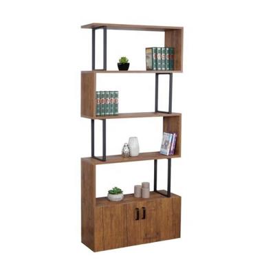 China With Storage Cabinet On Bottom Tall Standing Wooden Bookrack With Storage Cabinet for sale