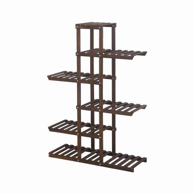 China Morden Customized Wholesale Rustic Antique Wood Living Room Flower Plant Storage Rack Shelf Rack for sale