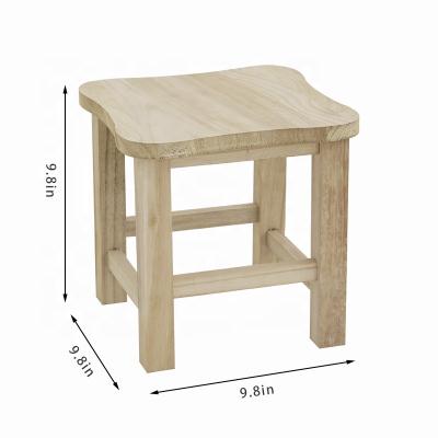 China Home Cheap Natural Children's Wooden Stool (Other) Adjustable Small For Living Room Or Bedroom for sale