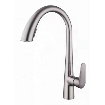 China Pull Out Spray 304 Stainless Steel Faucet 360 Rotate Kitchen Faucet Deck Mount Hot Cold Mixer Tap For Kitchen for sale