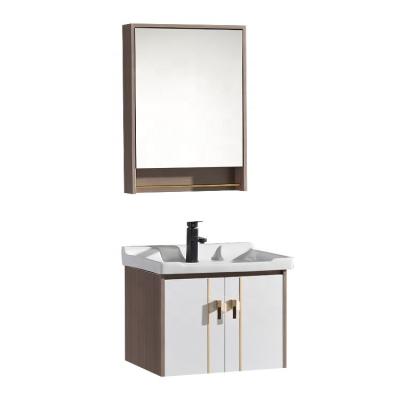 China New Design Modern PVC Bathroom Cabinet 24 Inch Small Vanity Hotel Furniture for sale