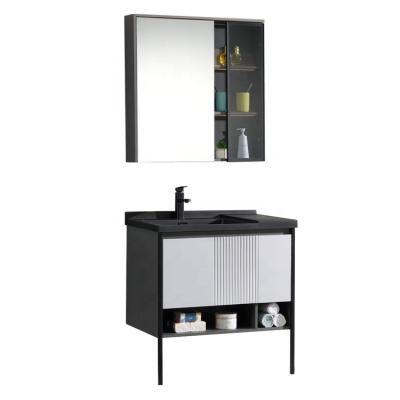 China Eco-friendly Water Proof Free Standing Bathroom Cabinets With Mirror Led Bathroom Cabinet Lighting for sale