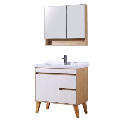 China Modern White High Gloss Freestanding Bathroom Cabinet Unit Bathroom Vanity Units UK 800mm for sale