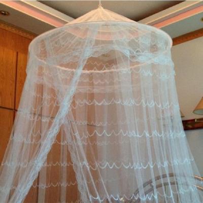 China Diameter 100cm Round Circle Lace Princess Bed Canopies Folded Decorative Mosquito Net Fit For Hutch Twin Beds for sale