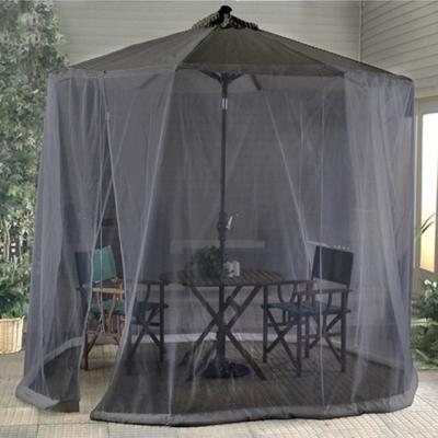 China Good Quality Folded Black Outdoor Umbrella Table Screen Mosquito Net for sale