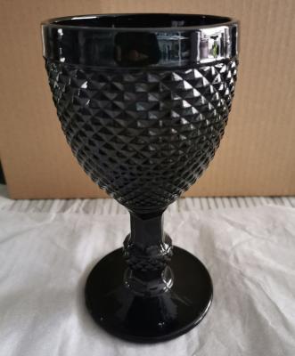 China Black wine color wine glass goblet for sale