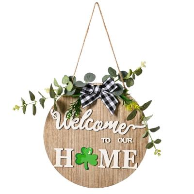 China Europe made in china wood craft wood ornament wholesale wood craft letter board welcome sign for sale