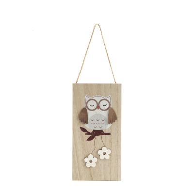 China - Wholesale Custom Owl Crafts Animal Wooden Sign Wall Hanging Decor for Home Decoration for sale