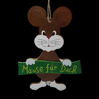 China - hanging decorations wooden mouse ornaments holiday ornament wood for sale