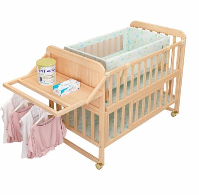 China Southeast Asia Modern Best-selling Multifunctional Hutch Pine Crib Solid Size Adjustable for sale