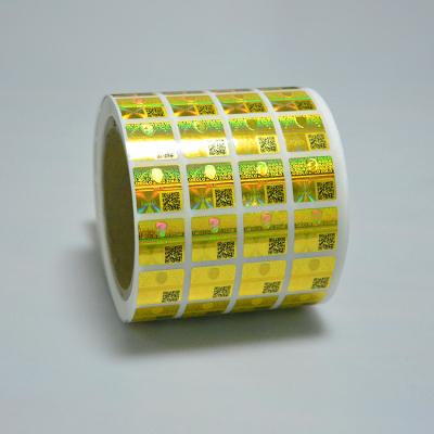 China Anti-Counterfeit Holographic Laser Readable Image Labels Custom Void Hologram Sticker With Serial Number for sale