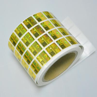 China Custom hologram sticker printing roll anti-fake packaging anti-counterfeit serial number qr code hologram label for sale