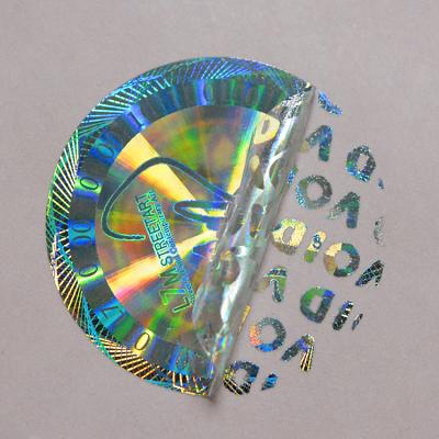 China VACUUM Anti-Counterfeit Sticker Hologram Security 2D/3D OPEN Void Sticker for sale