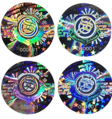 China Hologram Hologram Sticker Packaging Label Custom Waterproof OEM Logo Security Sticker for sale