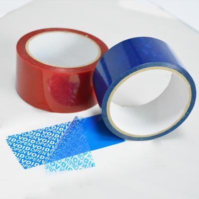 China Waterproof Total Residue Transfer Tamper Security Tape VACUUM Visible Tape High Transfer Security Tape for sale