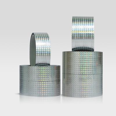 Κίνα Security Waterproof Silver Holographic VOID Label Roll Up Hologram Material Adhesive Roll With Silver VOID Transfer For Security προς πώληση