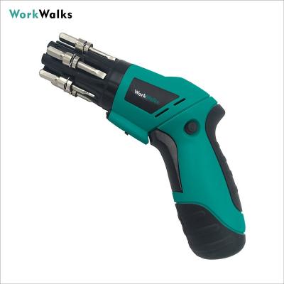 China Led Light 3.6V 4.8V 6 in 1 Muti Function Electric Cordless Screwdriver Rechargeable Cordless Screwdriver with LED Working Light for sale