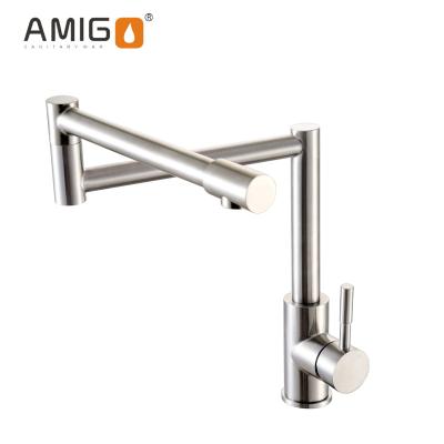 China AMIGO SUS304 Thermostatic Faucets Brushed Water Purification Faucet Kitchen Faucet Folding Kitchen Faucet for sale