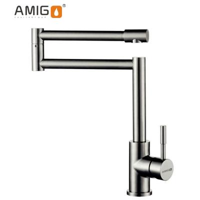 China New Design Thermostatic Faucets Folding 304 Stainless Steel Faucet Kitchen Mixer Sink Water Taps Tap torneira for sale