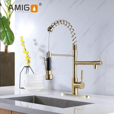 China New Design Thermostatic Faucets Sprayer Kitchen Faucet Pull Out Flexible Sink Mixer With Great Price for sale