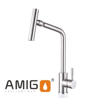 China Good Service 360 ​​Rotate Kitchen Mixer Taps AMIG Hot And Cold Water Faucets Brass Thermostatic Kitchen Faucet for sale