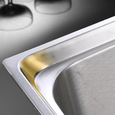 China Without Best Faucet Design Wholesale High Quality Custom Brushed 201 Stainless Steel Countertop Single Bowl And Drain Panel Kitchen Sink for sale