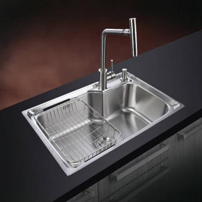 China With Faucet 304 Stainless Steel Kitchen Sink Wholesale Machine Made Single Bowl With Factory Price for sale