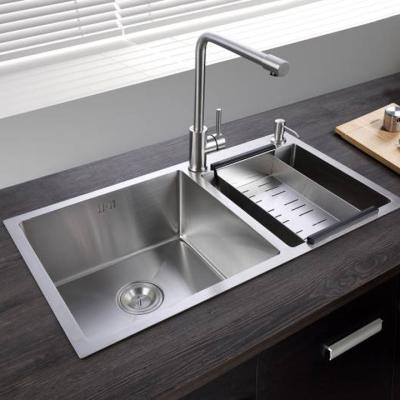 China Without Faucet Amazon Hot Sale Used Stainless Steel Commercial Custom Size Sink Kitchen Undermount Deep Bowl Sink for sale