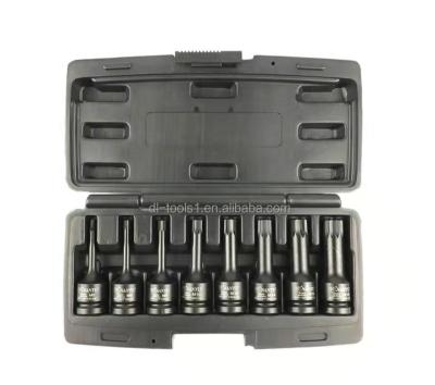 China 6pcs 1/2Driver Spline Bit Air Impact Socket Metric Set M5-M18 NY-QYM8P for sale