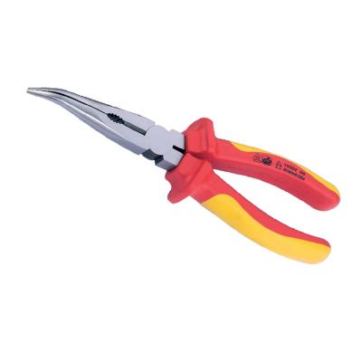 China NANYU Cutting VDE 1000V Insulated Bent Long Nose Pliers 6