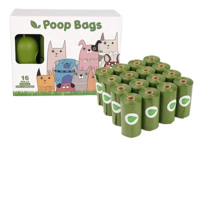 China Viable Wholesale Eco Friendly Material 16 Rolls Eco Friendly Pet Poop Manufacturer Pet Poop Bags Biodegradable Bags for sale