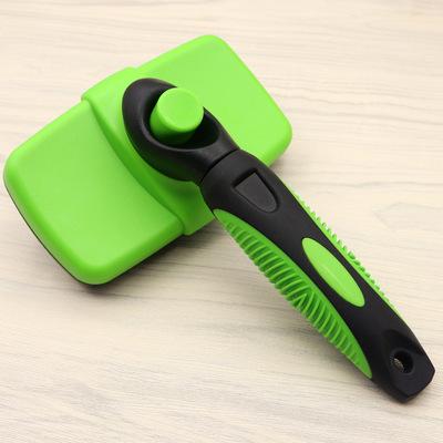 China New Style OEM Pet Comb Stainless Steel Needle Comb Automatic Hair Removal Cleaning And Grooming Products Brush for sale