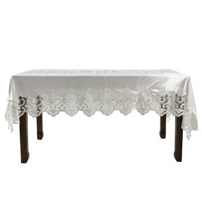 China CLASSIC Cheap Lace Embroidered Tablecloth Wedding Table Cover for sale