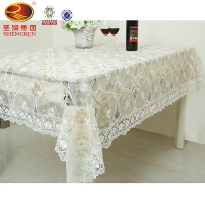 China Wholesale Round Wedding Table Cloth Embroidery Table Cloth For Banquet for sale