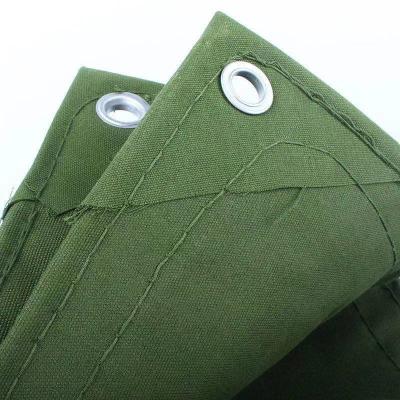 China 12oz 16oz 20oz Breathable Canvas Fabric FO Tent Navy Green Color for sale