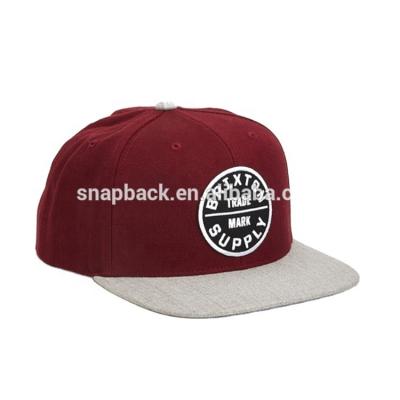 China Wholesale Custom Embroidered Red Patch Logo Snapback Hat & Co. Manufacturer Hat for sale