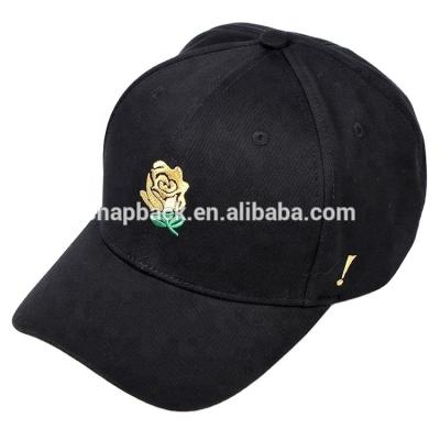 China OEM JOINT Embroidery 6 High Quality Metal Panels Curved Brim Baseball Cap for sale