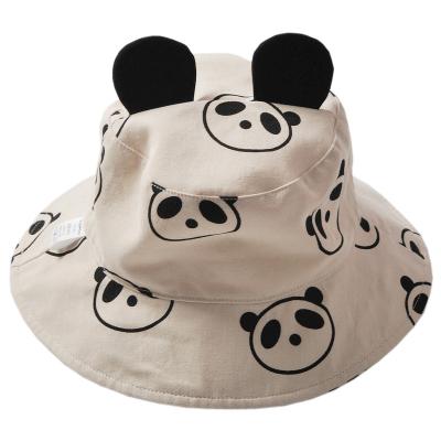 China Wholesale Custom Casual Cute Panda Cotton Summer Print Kid Breathable Unisex Bucket Hats For Kids for sale